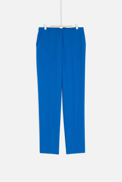 pantalon gautier bleu electrique femme
