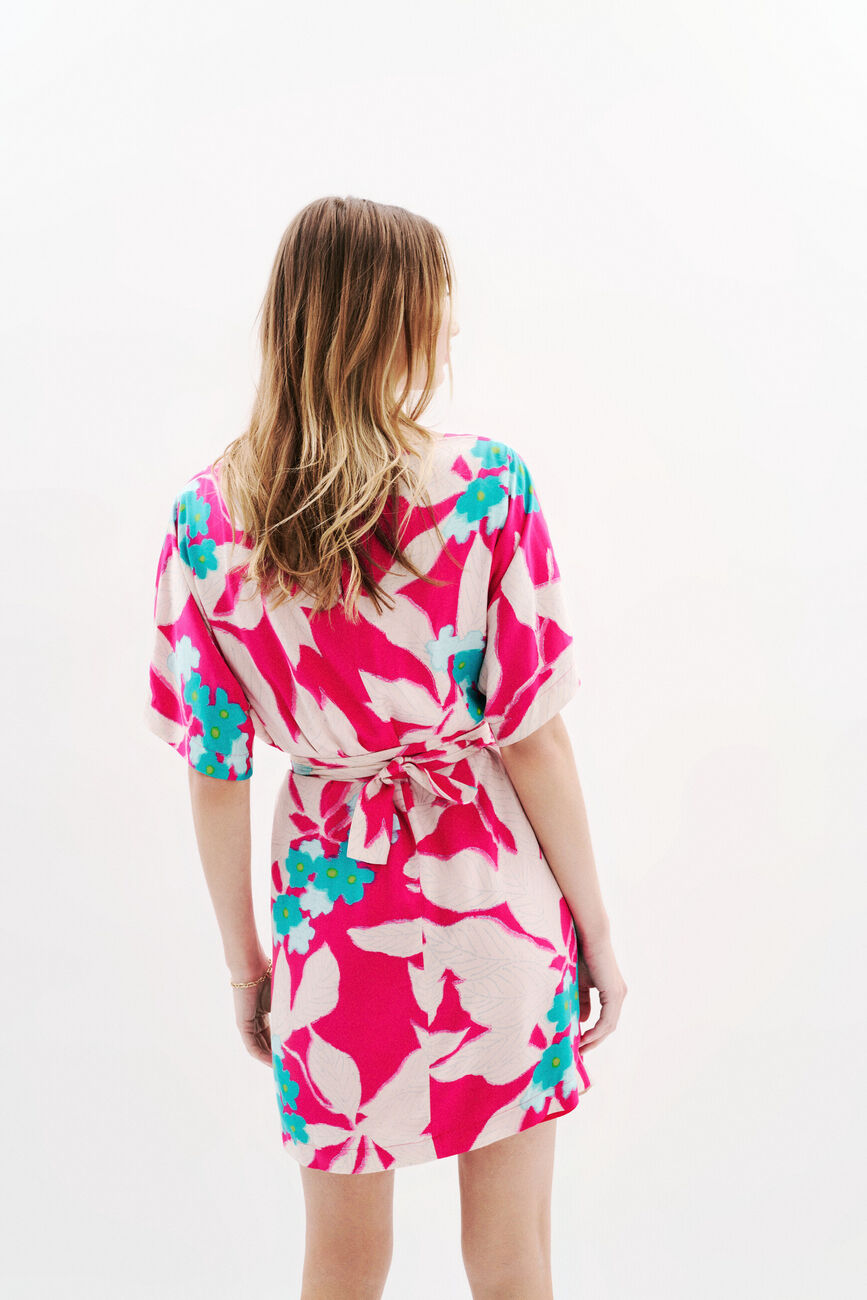 Robe Rscarf rose fushia femme