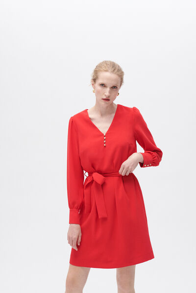 Vestido Roseline rojo mujer