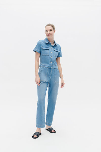 Combinaison pmilena bleu ciel femme