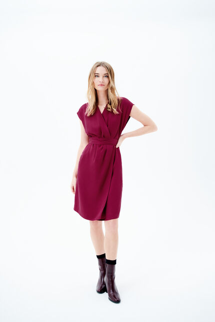 Robe laila rose framboise femme
