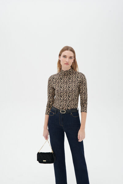 T-shirt Lila ecru donna