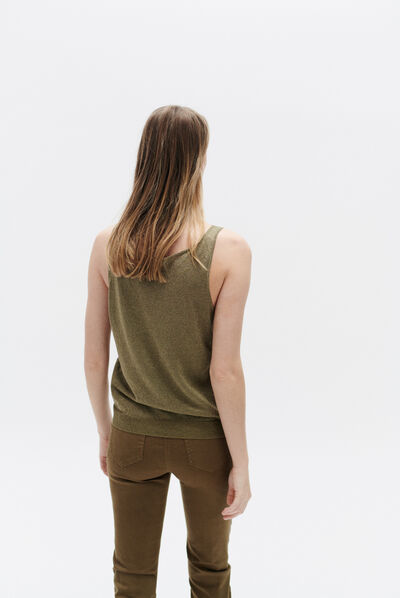 top nolwenn vert olive femme
