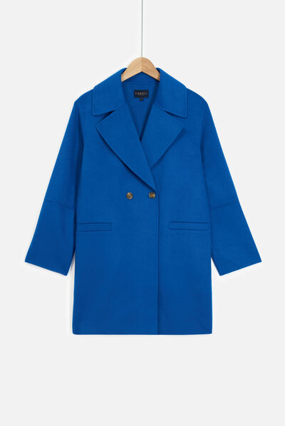 manteau william bleu electrique femme