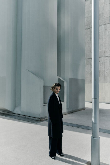 Manteau gaenora bleu marine femme