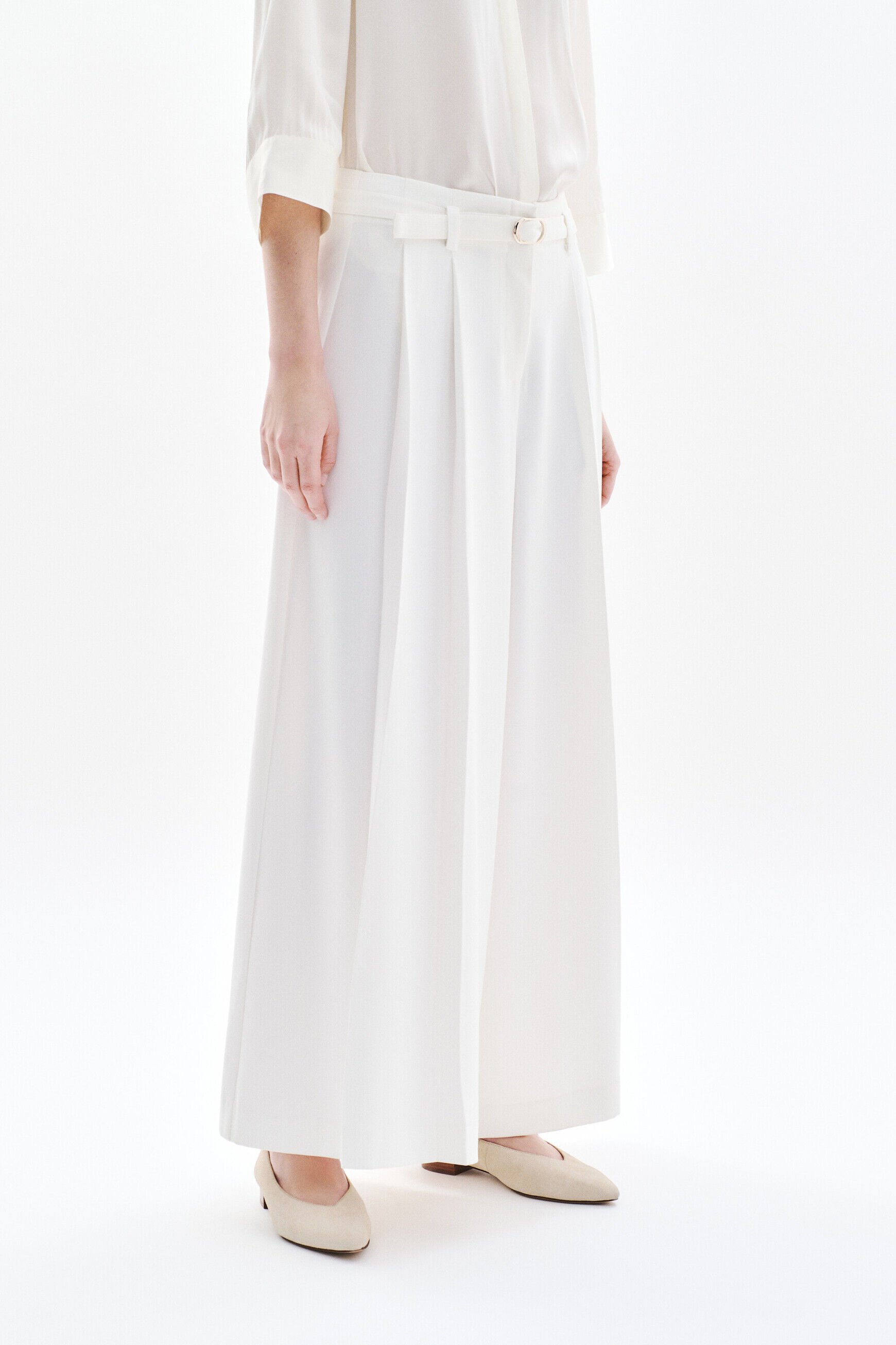 Pantalon Pinceau ecru femme