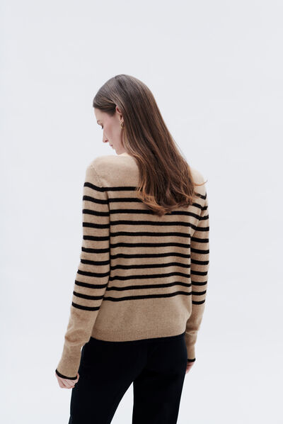 Pull mzoely beige femme