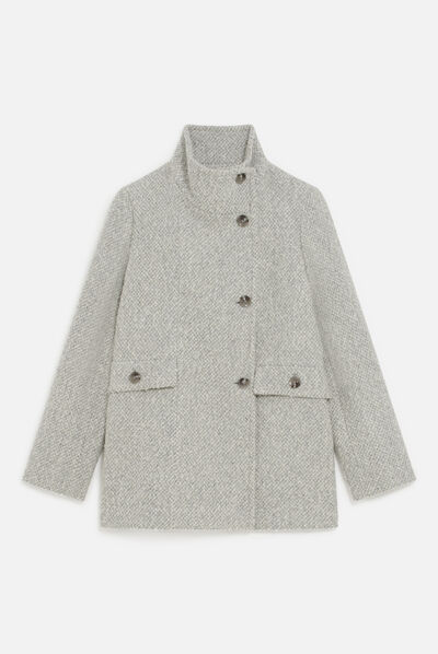 Manteau gaston gris clair femme