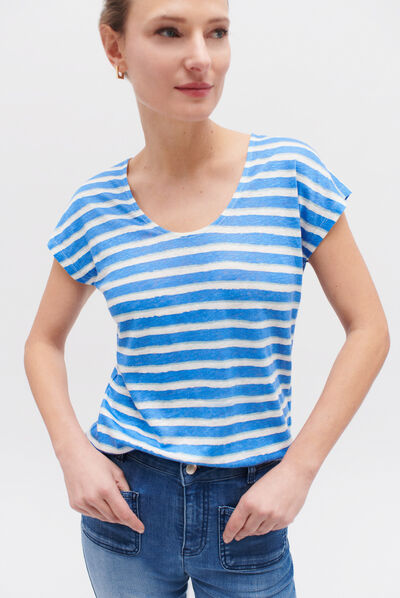 t-shirt murina bleu electrique femme