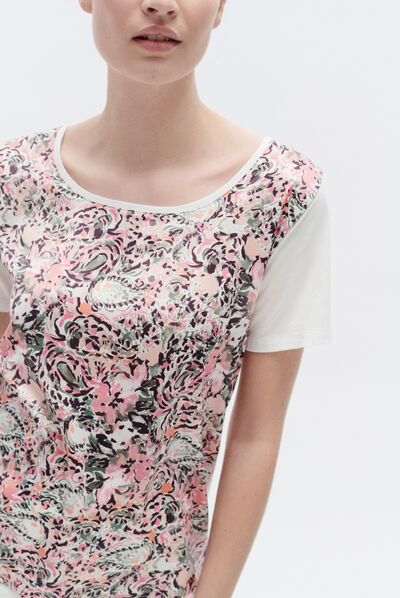 tshirt amber ecru femme