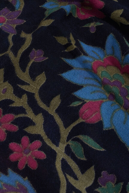 Foulard lami bleu marine femme