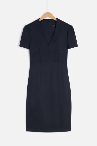 robe opale bleu marine femme