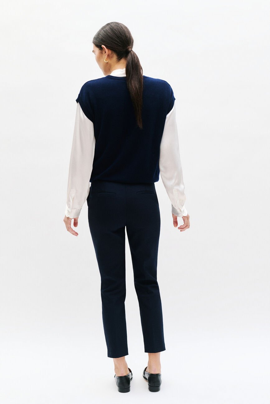 Pantalon psidiko2 bleu marine femme