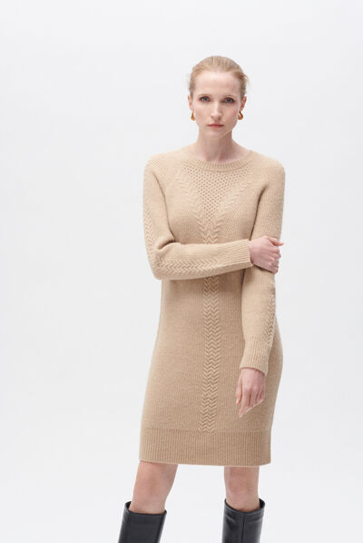 Robe rsophie taupe femme