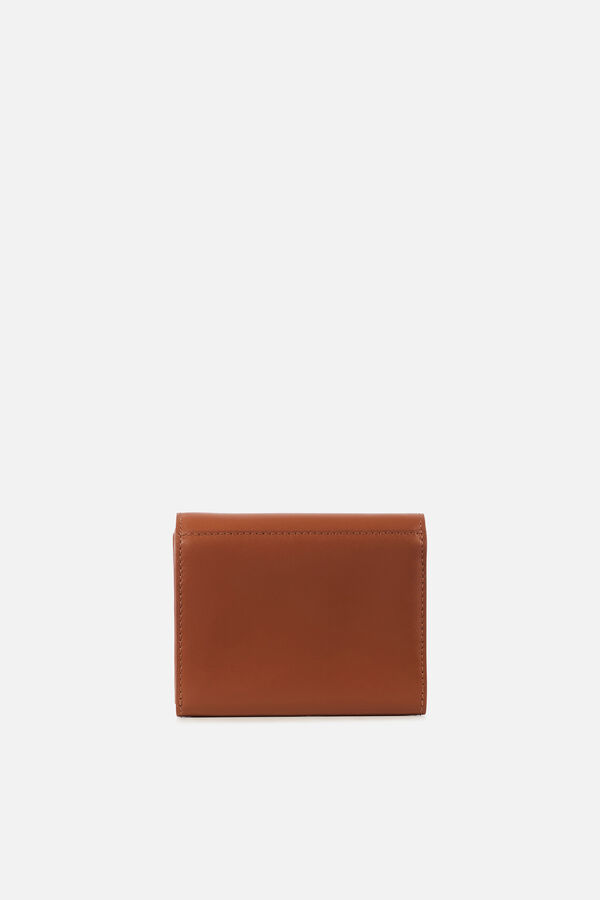 Porte-cartes sully en cuir naturel camel femme