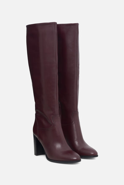 Bottes savoie bordeaux femme