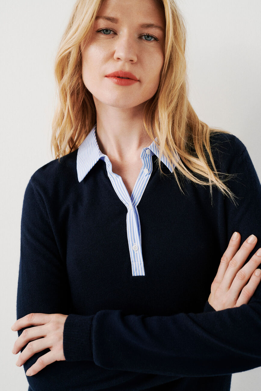 mpaolo sweater navy blue woman