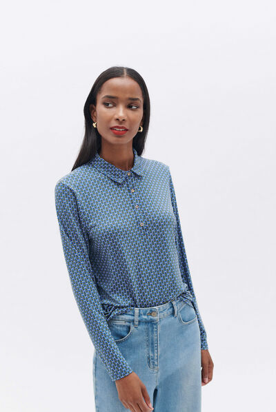 T-shirt tiris blanc femme