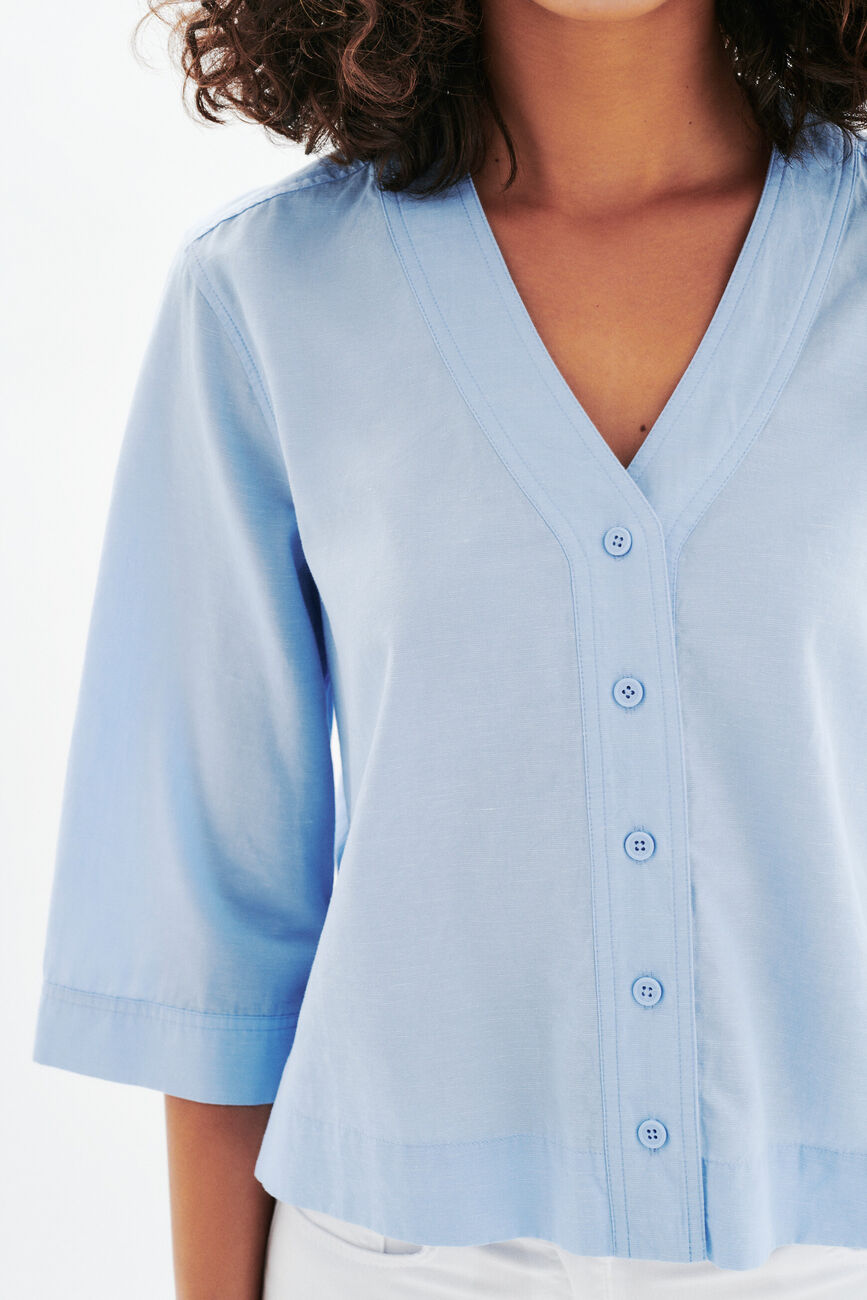 Camisa Calisa azul céu mulher