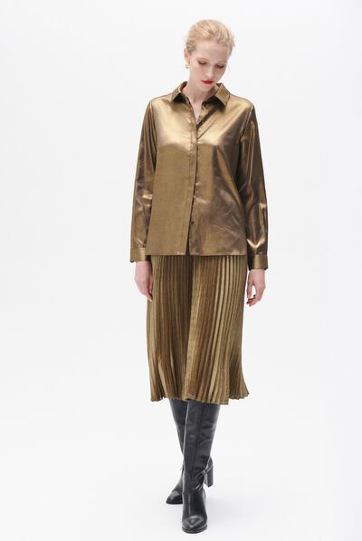 Blouse cjamie4 couleur or femme