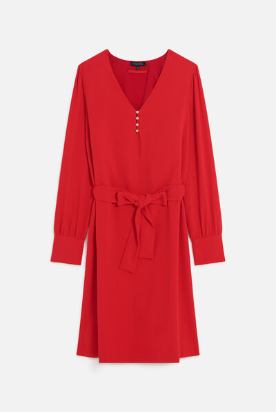 Robe roseline rouge femme