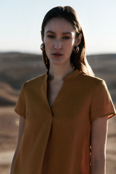 Blusa Kat amarillo mostaza mujer