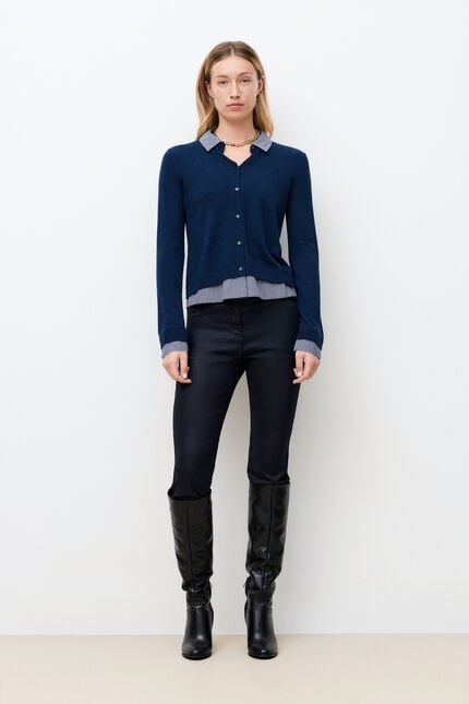 Pull Mlenny bleu marine femme