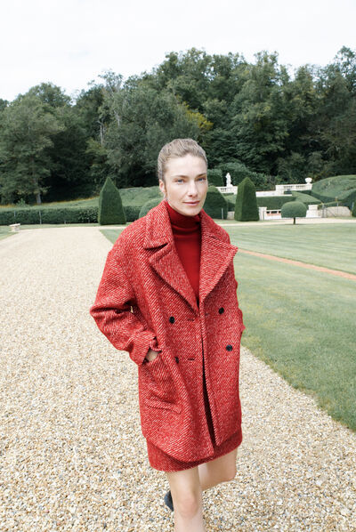 manteau mathias rouge femme