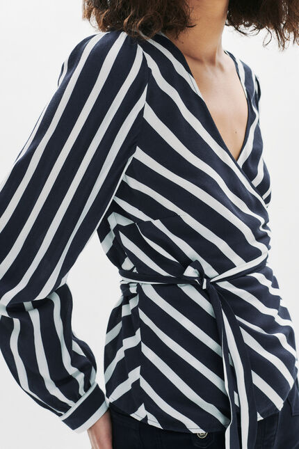 Blouse Cameron bleu marine femme
