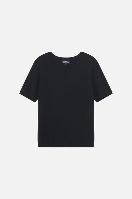 Malha Mcaro 100% caxemira preto mulher
