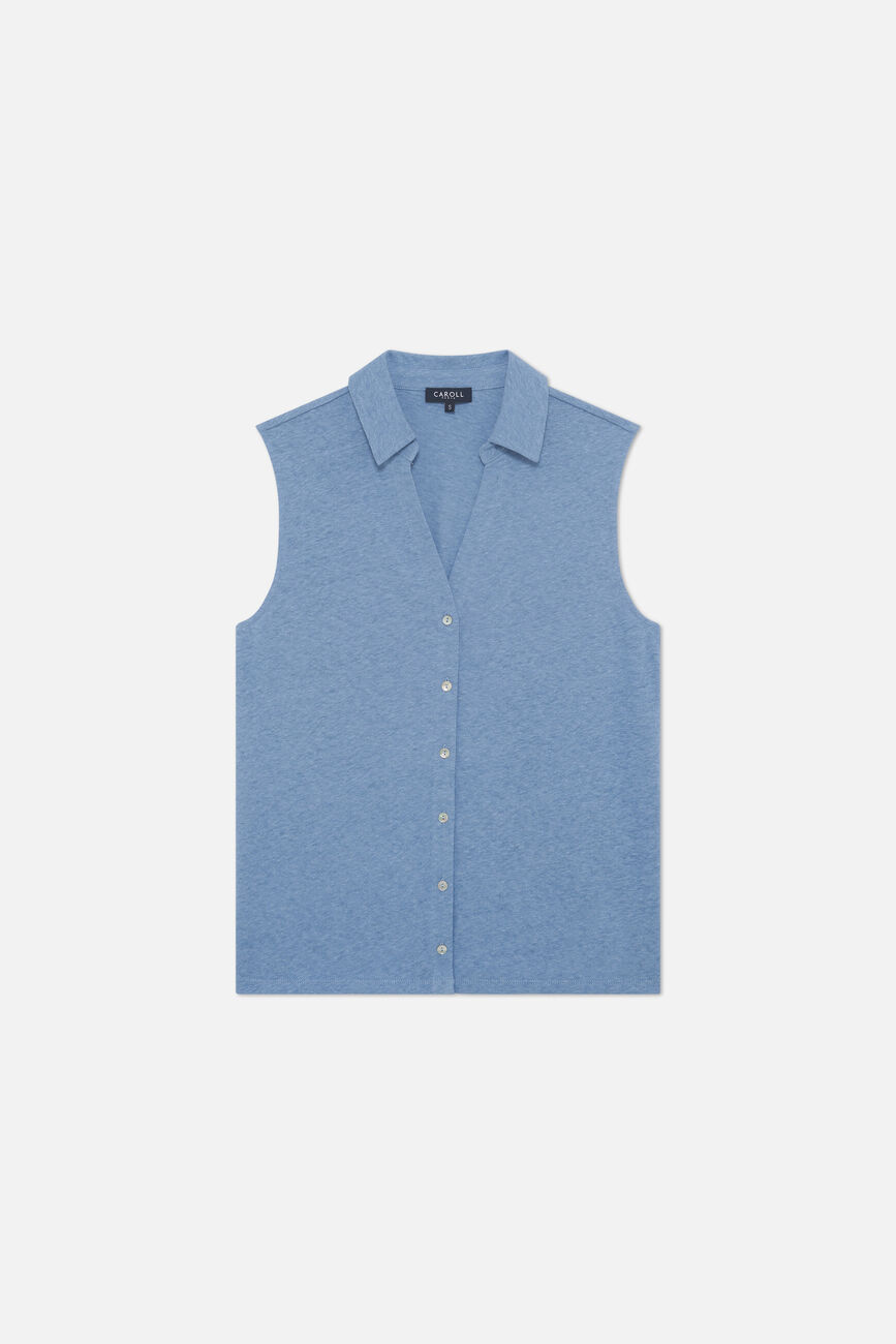Maglietta Tester blu grigio donna
