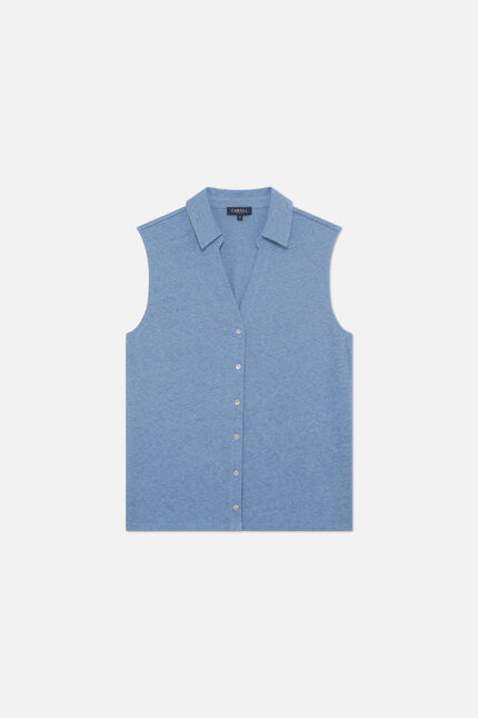 Maglietta Tester blu grigio donna