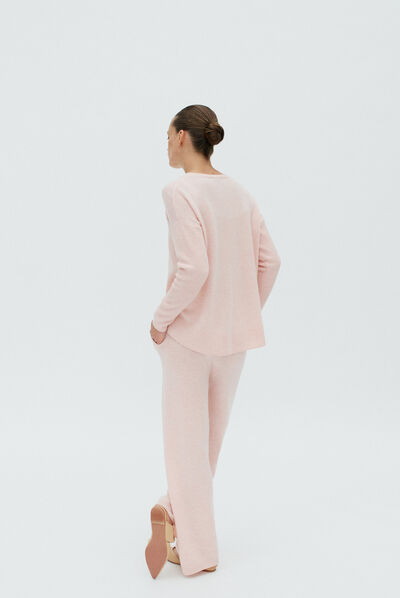 pantalon gaspard rose clair femme