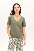 Jin t-shirt khaki green woman