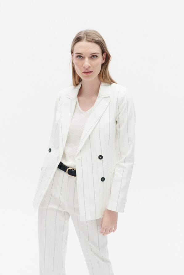 blazer sandra ecru femme Blazer sandra ecru femme