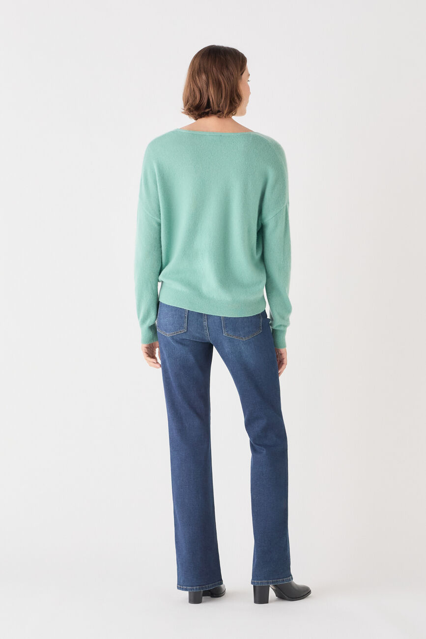 Pull Mthelmina 100% cachemire vert pastel femme