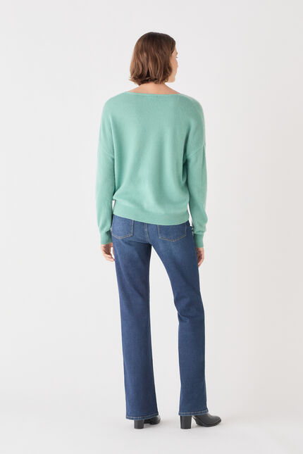 Pull Mthelmina 100% cachemire vert pastel femme