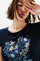T-shirt all to school taxime book navy blue woman