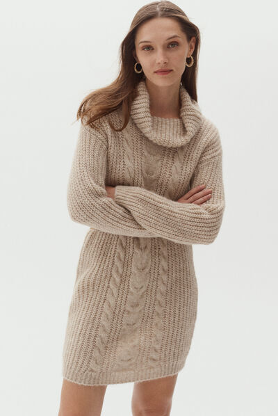 robe dona beige femme