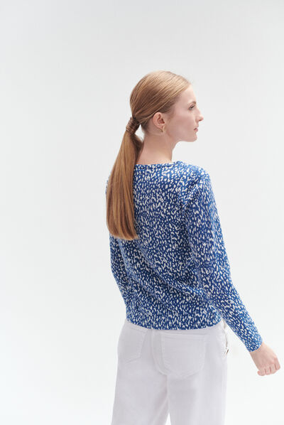 pull lucky bleu femme