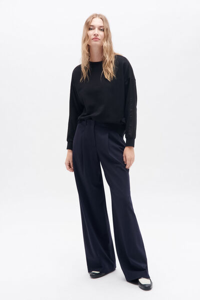 T-shirt tilleul preto mulher