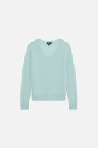 marianne2 100% cashmere sweater turquoise blue woman