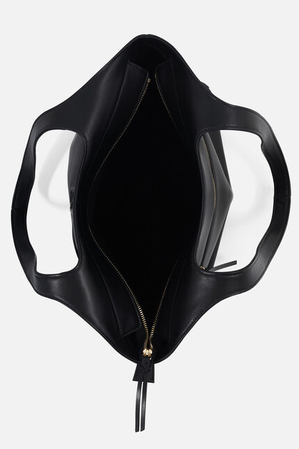 Sac sacha en cuir naturel noir femme
