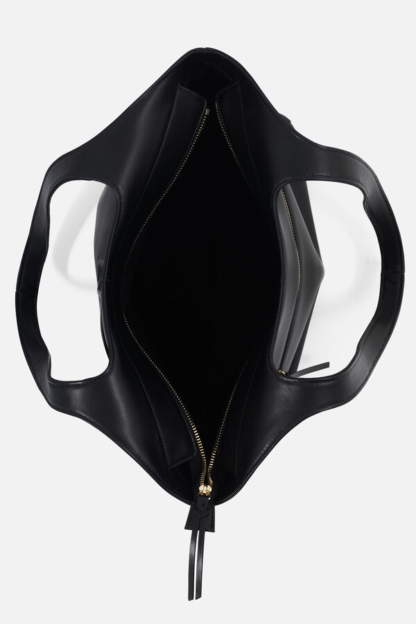 Sac sacha en cuir naturel noir femme