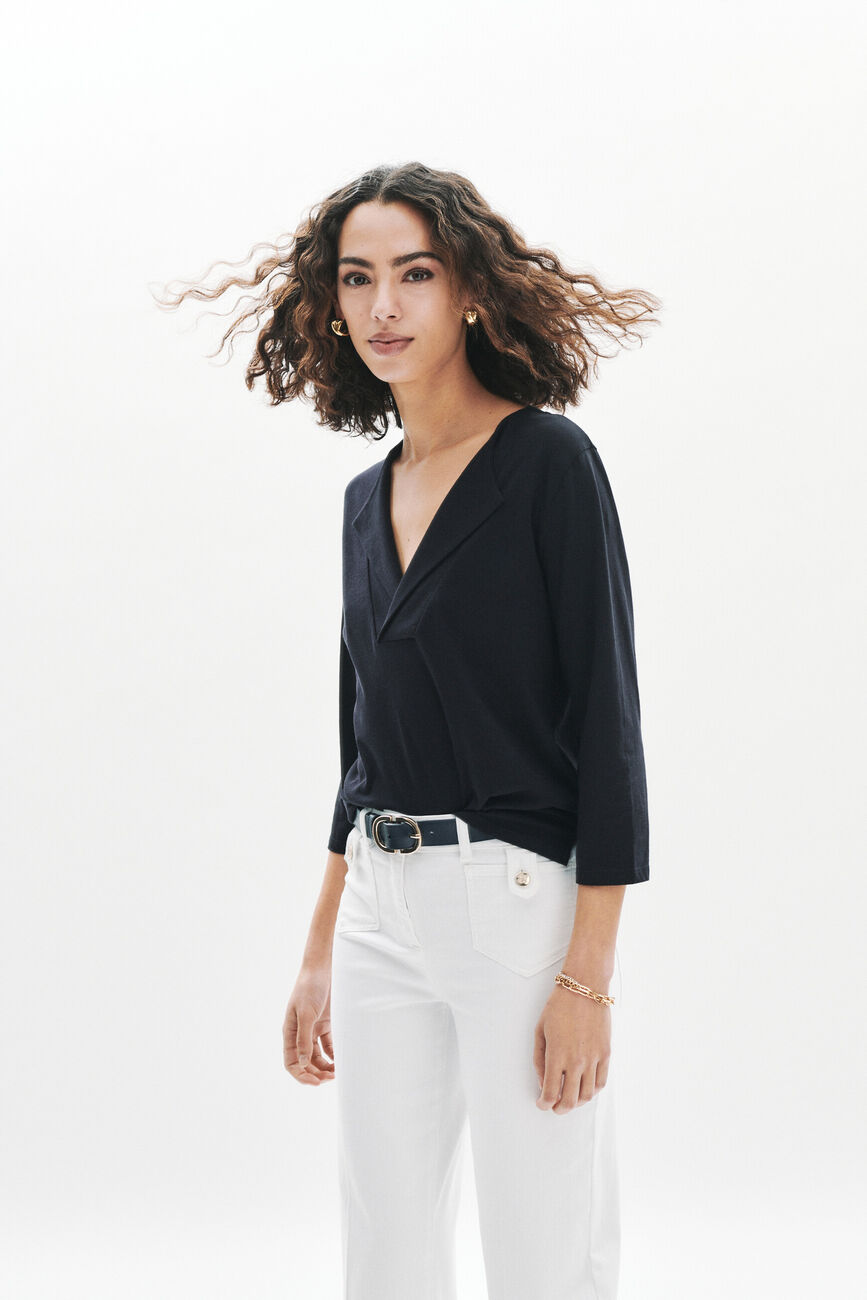 T-shirt tart bleu marine femme