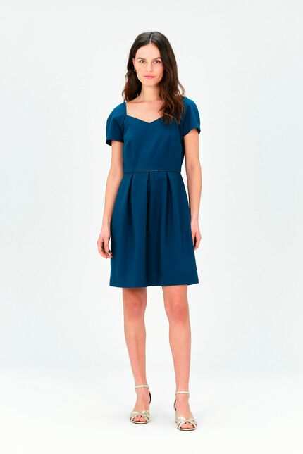 Robe rosetta bleu petrole femme