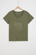Nessa t-shirt khaki green woman