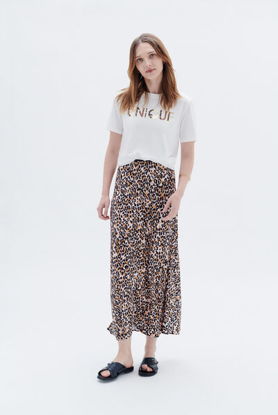 t-shirt tunique ecru femme
