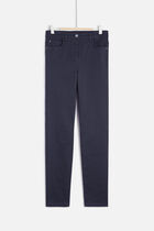 Tony coated finish pants navy blue woman