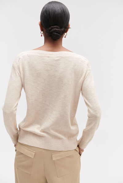 Pull bettina beige femme